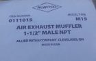 011101 Alwitco Atomuffler Air Exhaust Muffler Male Npt