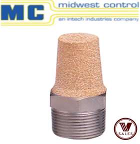 3v Sales Em-18 Midwest Contorol Em-50 Nickel Plated Steel Pneumatic Exhaust Muffler 1/2 Inch Npt