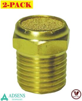 Adsens Bv-88 2-pack New Sintered Bronze Breather Vent 1 Inch Npt Brass Body