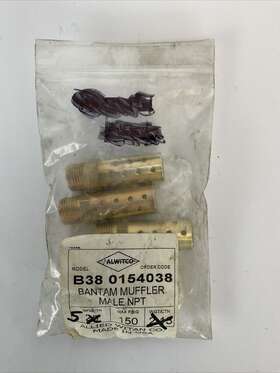 0154038 Alwitco B38 Bantam Muffler Male Npt 150psi Bag Of 5
