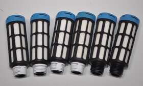 Festo U1-4 2316 Lot Of 6 U1/4 Pneumatic Muffler - G1/4 10 Bar 3300 L/min 76 Db