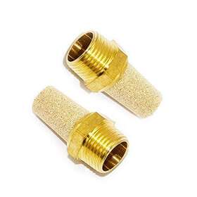 Joywayus 753936228368 Pneumatic Muffler Long Exhaust 1/2 Inch Npt Male Brass Flow Control Silencer