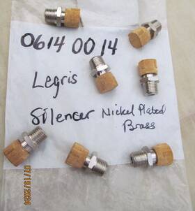 Legris 0614-00-14 New Threaded Silencer Muffler Nickel Plated Brass