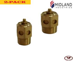 Midland Metals 940-804 2-pack Factory New 940804 Brass Speed Control Muffler 1/2 Inch Npt