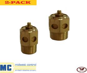 Midwest Control Sc38 2-pack Factory New Sc-38 Brass Speed Muffler 3/8ftft Npt