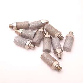 Pneumatic Plus Ssbm08 Lot Of 10 Pneumatics Stainless Steel Exhaust Muffler 10-32 5/16 Inch