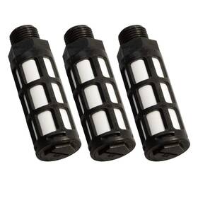 Quickun 750153809332 Plastic Exhaust Air Silencer 1/2 Inch Line Male 3pcs