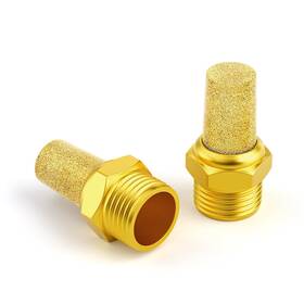 Tailonz Pneumatic Sl02npt Sintered Bronze Exhaust Muffler 1/4 Inch Npt - Brass Body Prot