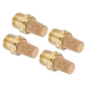 Uxcell 679134780500 4pcs Pneumatic Exhaust Muffler 1/4 Inch Npt Male Brass Air Line Fittings
