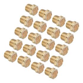 Uxcell 679134780524 20pcs Pneumatic Exhaust Muffler 1/8 Inch Npt Male Air Line Fittings