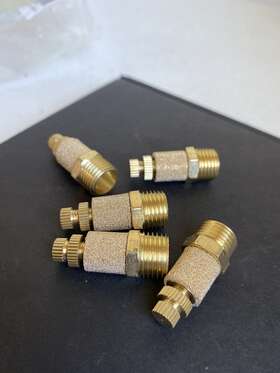 Wic Valve Bsl-n1/4 Brass Silencer Connector 1/4 Inch Npt Pneumatic Exhaust Muffler Filter 5 Pieces