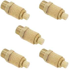 Xiaoyztan 719889044776 5 Pcs 1/8 Inch Thread Pneumatic Muffler Exhaust Silencer Filter Brass M