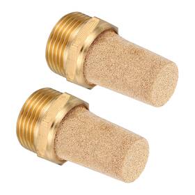 Zaplyte 679134755973 2pcs Pneumatic Exhaust Muffler G 3/4 Inch Thread Male Brass Air Fittings