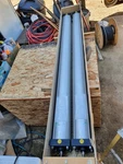 Pair Of Numatics 5" Bore X 71" Stroke Cylinders P2AT-71A1E-AJV2 250PSI Nos. Fixed Price $3450.00.