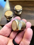 (lot Of 3) 3/4" Ntp Breather Vent Silencer Endcaps (w/ Bronze Element). Fixed Price $25.00.