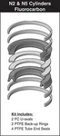 Hydro-line (eaton) 5" Cylinder Piston Seal Kit SKN25-512-10V, Viton. Fixed Price $253.38.