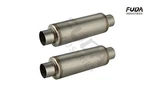Pair Of 2.5"INLET/OUTLET High Performance Exhaust Muffler Round Body Ss. Fixed Price $98.67.
