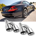 2.5" Inlet 4" Outlet H-type Dual Wall Exhaust Tips For Mercedes Benz SL500 600. Fixed Price $139.04.
